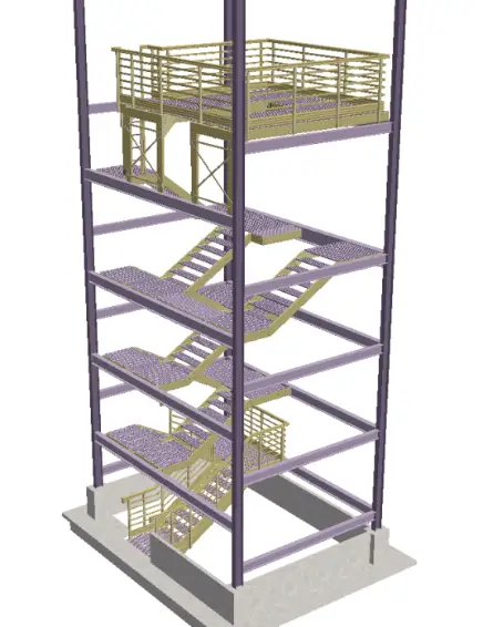 Escadas e Plataforma para Torres Metálicas